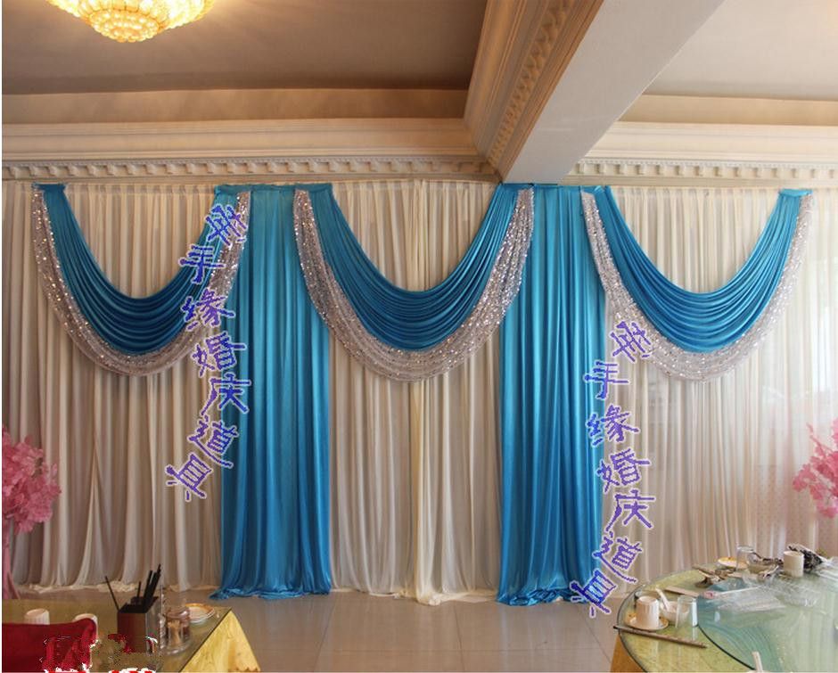 2019 Luxury Wedding Backdrop Curtain Sequins Swag 3m 6m10ft 20ft