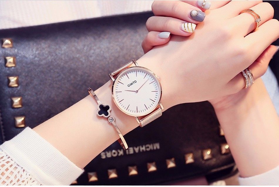 Gimto Simple Fashion Weave Stainless Steel Rose Gold Watch Women Dress Ladies Watches Top Brand Luxury Quartz Watches For Girls Wrist Watchs Best Watches In The World From Goodle Co Ltd 31 18 Dhgate Com