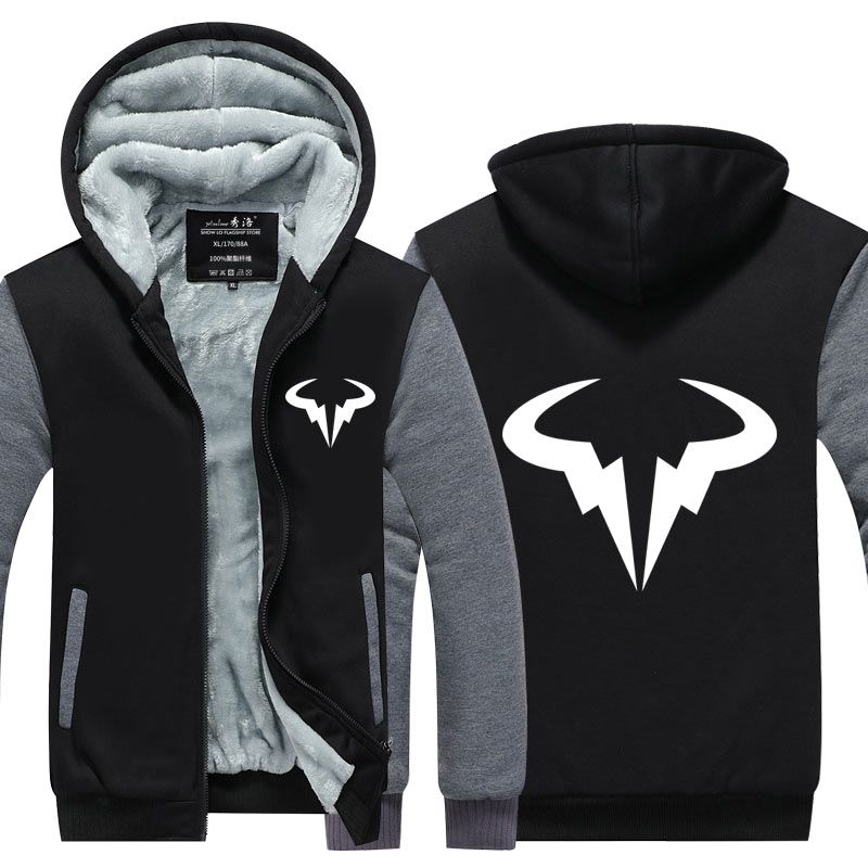 Compra Nueva Caliente Capucha Del Invierno Para Hombre De Rafael Nadal De  Natto Espesar Fleece Coat Bull Producto Marcado Chaqueta De La Cremallera  Sudadera Nos Tamaño De La UE Barato | Entrega