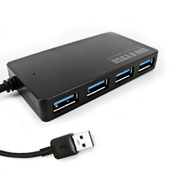 Up to 5Gbps 4 Ports USB 3.0 Hub Splitter Adapter Ultra-thin Data Hub for Laptop