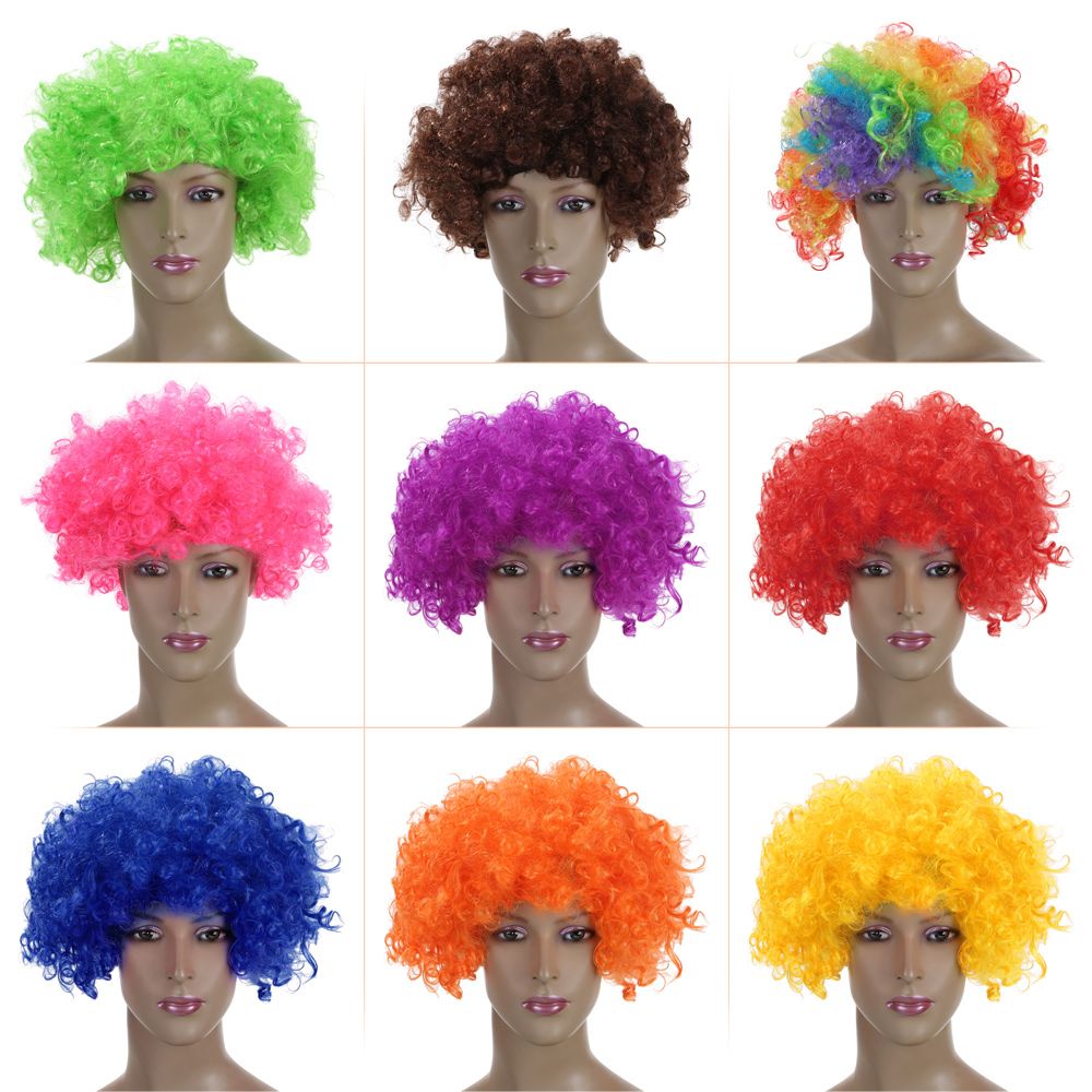 colored clown wig