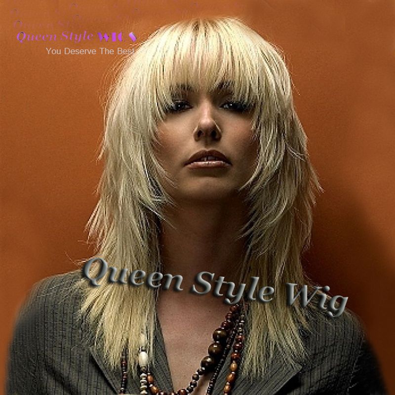 Layered Cut Sexy Fluffy Straight Natural Synthetic Hair 14 Inches