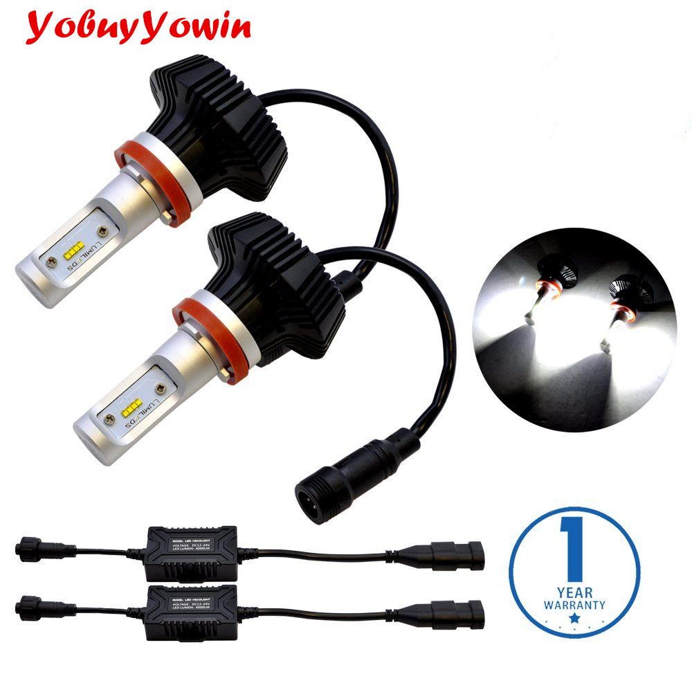 8000Lm For Philips Lumiled ZES Chip 80W H4 H7 H11 LED Bulbs Conversion