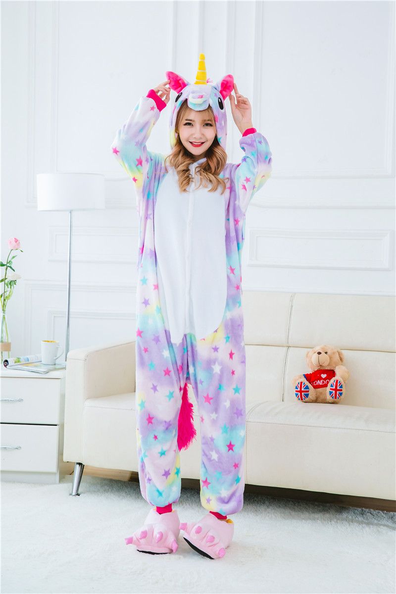 Adult Rainbow Unicorn Onesie Animal Pajamas Unsix One Piece Cosplay Halloween Costumes Cartoon Pyjamas Women Sleepwear Homewear New Style Adult Rainbow Unicorn Onesie Animal Pajamas Unsix One Piece Cosplay Halloween Costumes Cartoon Pyjamas Women Sleepwear Homewear New Style