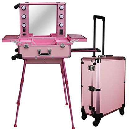 2021 Pro Rolling Studio Makeup Artist Train Case With Lights Cosmetic Large From Wintochic 507 61 Dhgate Com - Makeup Case With Lights