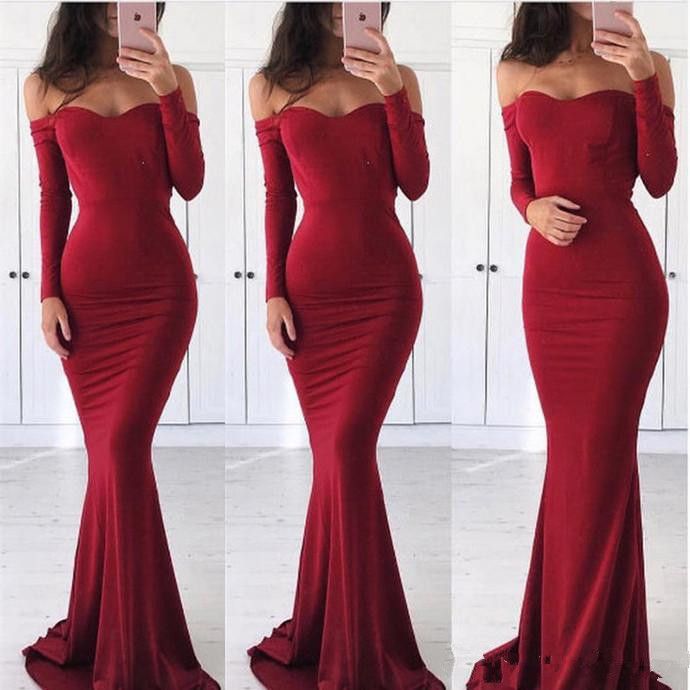 simple long sleeve prom dresses