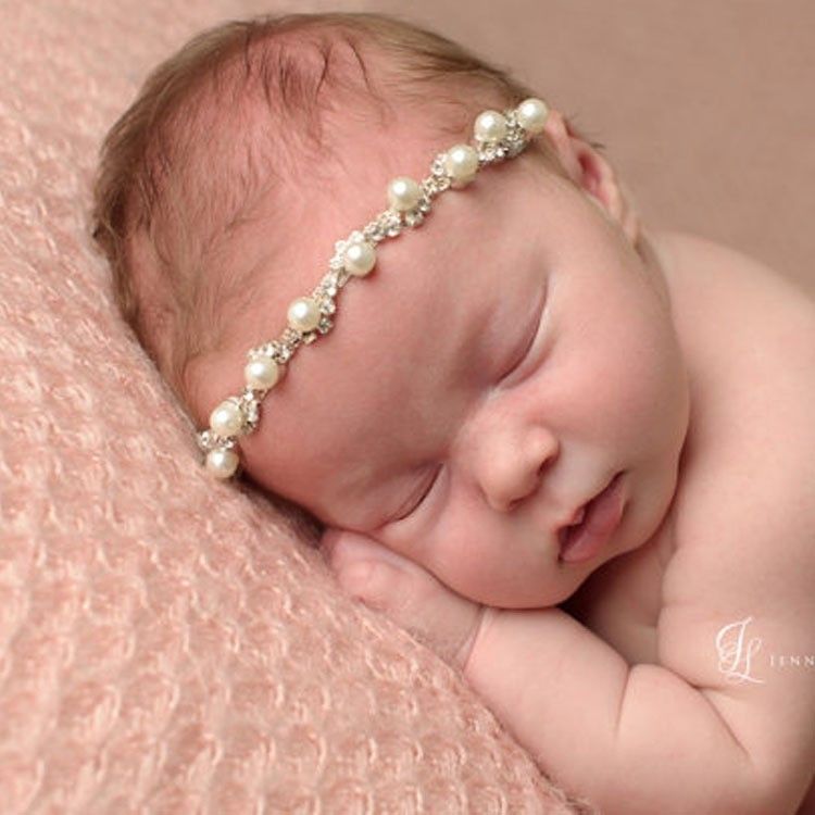 Little Girls Pearl With Elastic Headbands Crystal Pearl Headband For Newborn Infantil Photographed Props Bebe Birthday Gift From Mfsdresses 8 05 Dhgate Com
