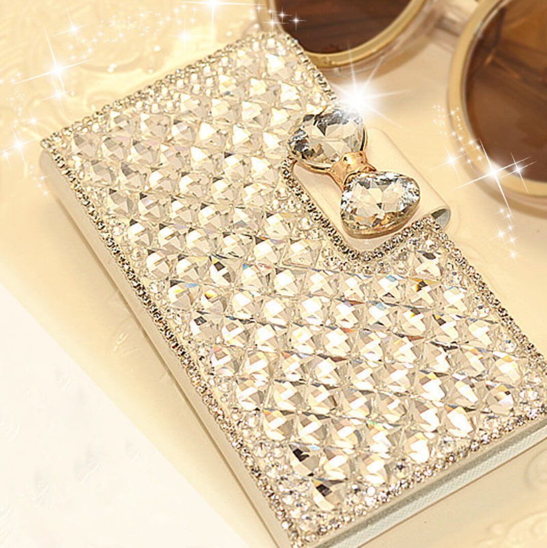 Brand New Luxury Wallet Bling Rhinestone Leather Case Cover For IPhone