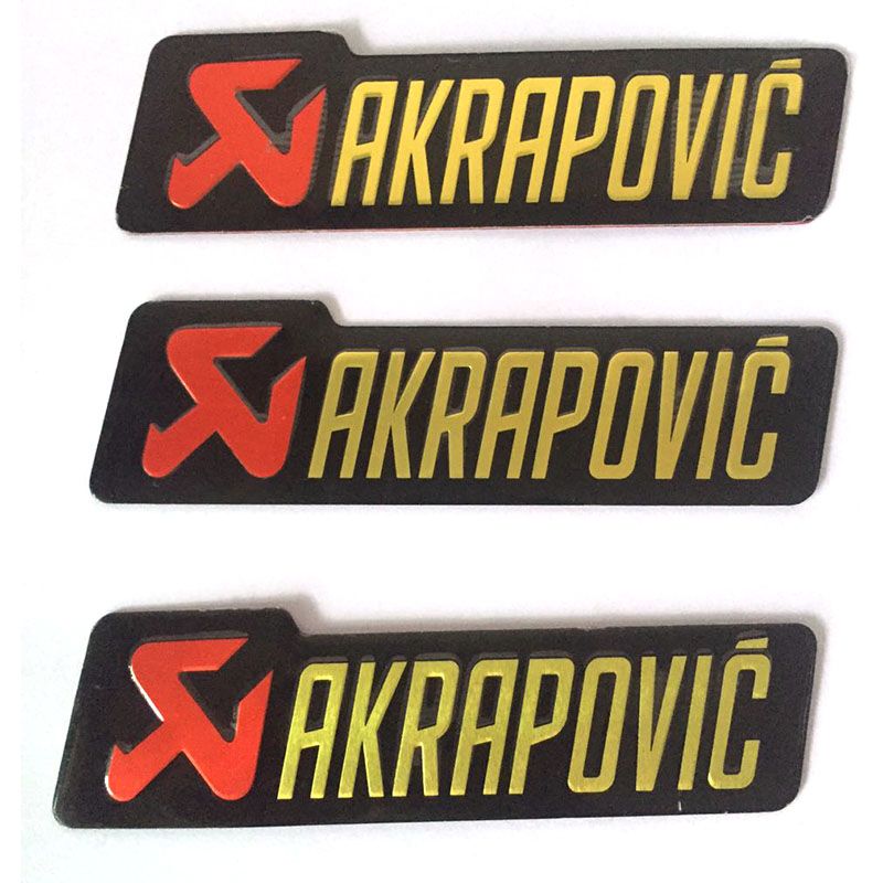 2 X AKRAPOVIC 3D MINI Sticker Decal Motorcycle