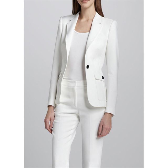 Compra Blanco Para Mujer Uniforme De Oficina Trajes De Pantalón De 2 Piezas  Para Mujer Traje De Pantalón Blazer Para Mujer Trajes De Negocios Para Mujer  Trajes Formales Barato | Entrega Rápida