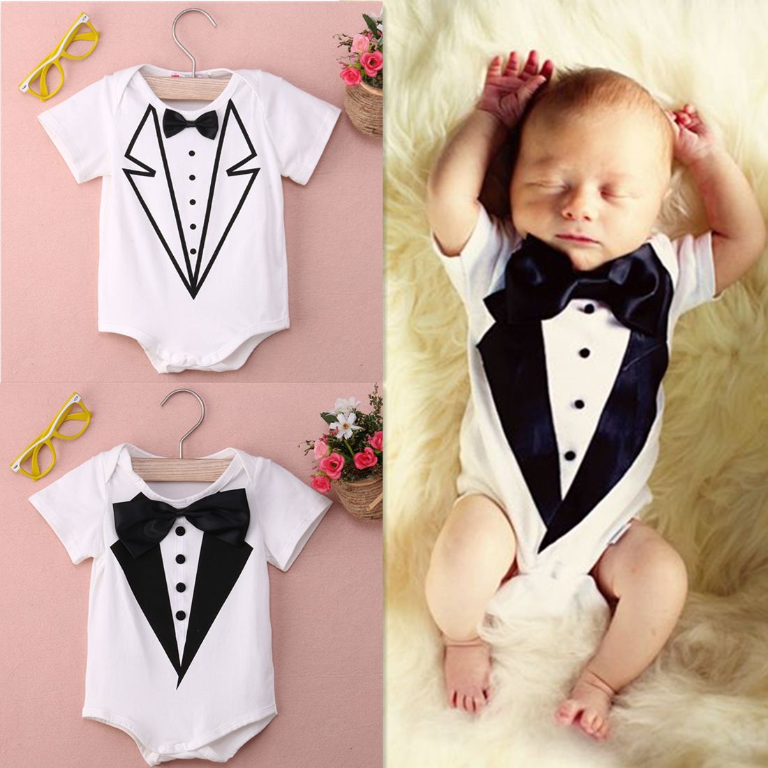 baby suit and tie onesie