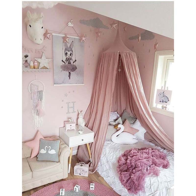 2018 New Baby Kids Bed Canopy Bedcover Mosquito Net Curtain