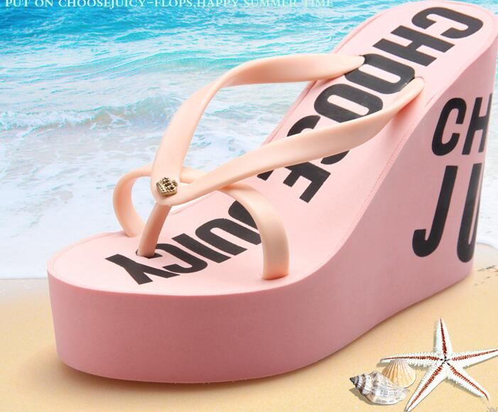 high heel rubber slippers