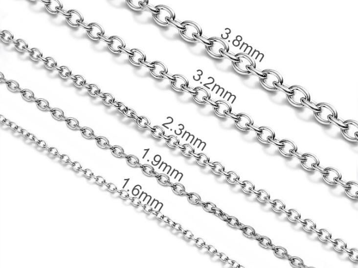 Stainless Steel Curb Chain 2,5mm U.3,5mm Selection 42cm Bis 90cm 