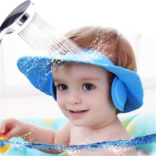 Réglable Bébé Kids Shampooing Cap Bain Douche Cap laver cheveux oreille Shield