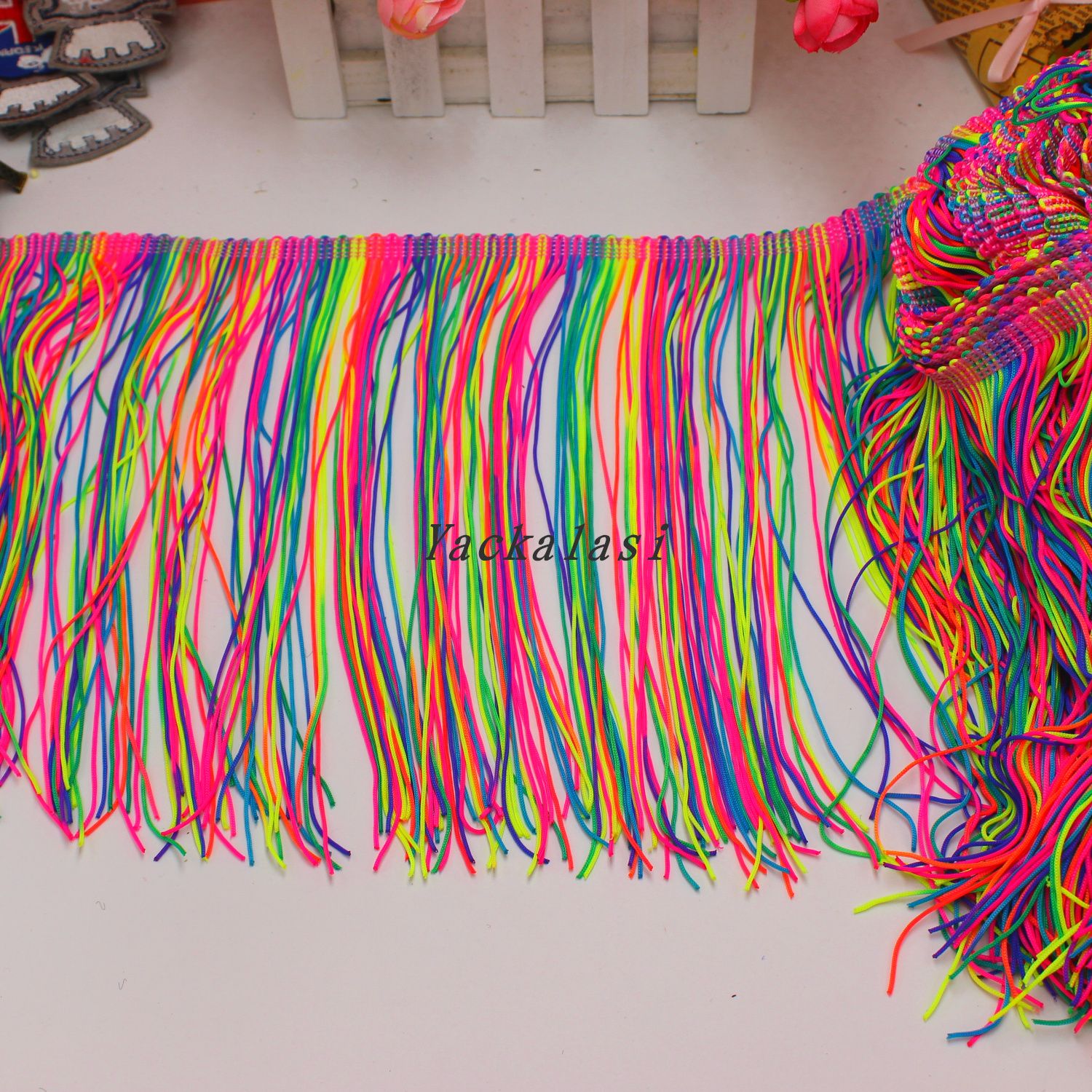 multi coloured fringe dress