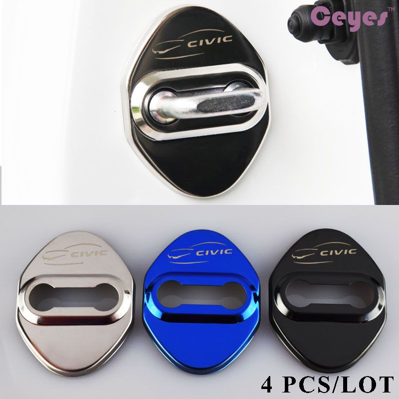 4 pcs Door Lock Protector Cover BUCKLE CATCH for Honda Civic 2016 2017