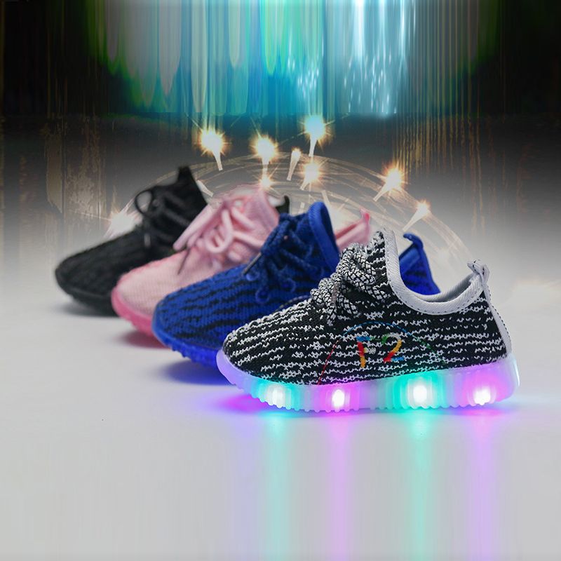 Baby Girls Trainer Boy Tenis LED Light 