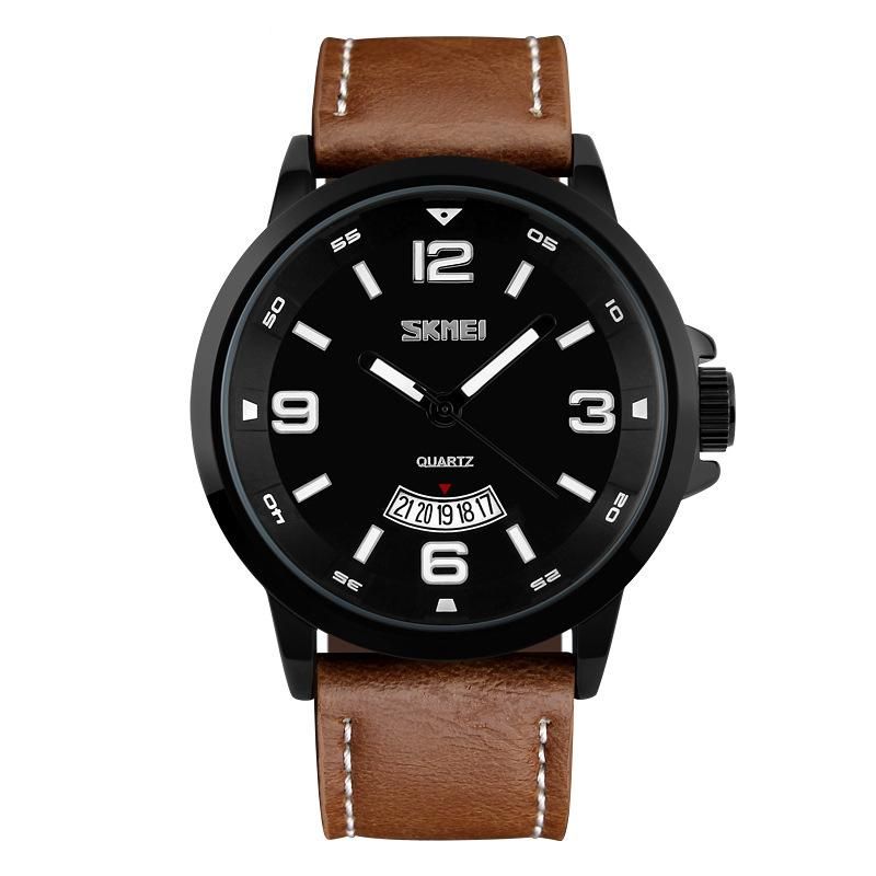 Men Casual Watches Leather Strap Military Army Wristwatch Thick Brown Black Leather Business Watch Man Large Dial Waterproof Sports Watches Watch Sale Automatic Watches From Gogel 150 26 Dhgate Com