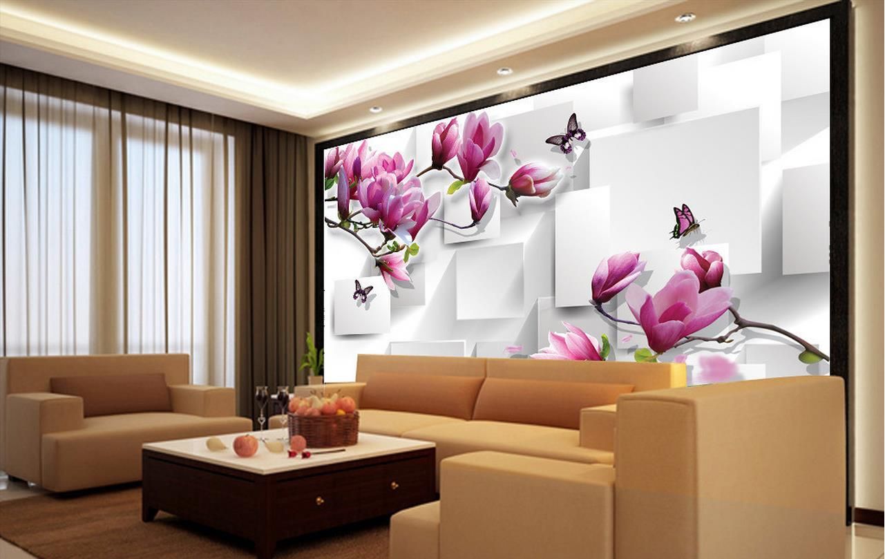 customized wallpaper for living room