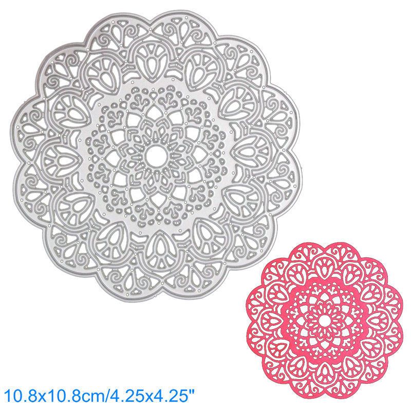 1X Lace Round Metal Cutting Dies Stencil Scrapbooking Card Paper Embossing Craft