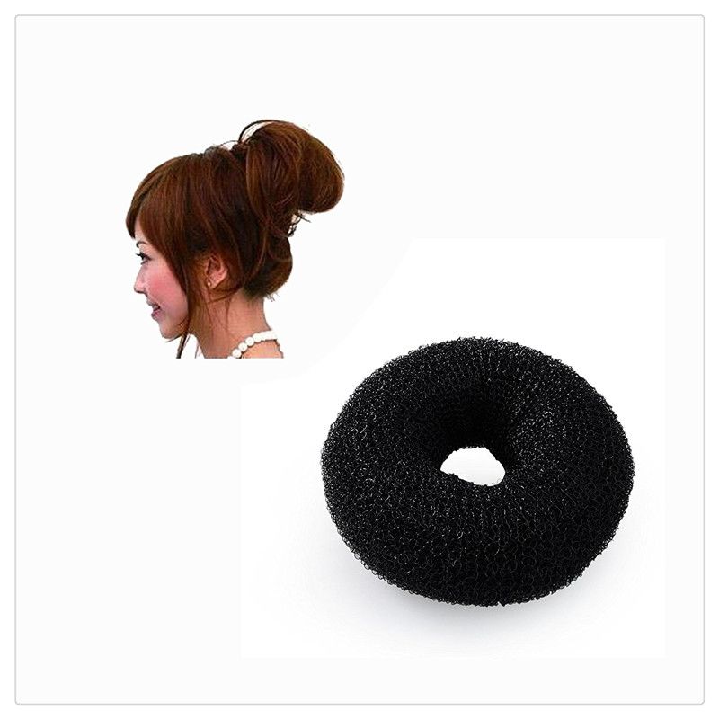 Dhl 2017 Hot Hair Bun Black Donut Women Girls Hair Bun Synthetic