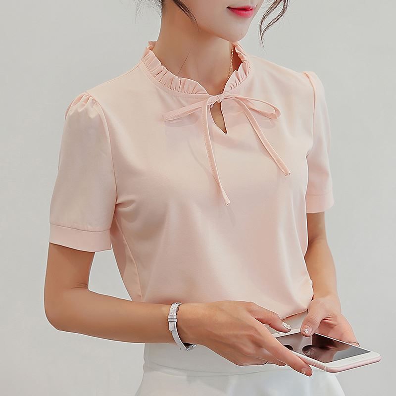 womens white blouse short sleeve