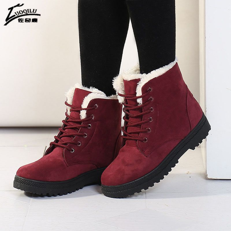 maroon winter boots