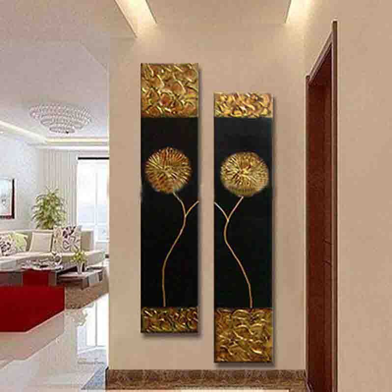 2020 Hand Painted Modern Abstract Gold Black Oil Painting Large Vertical Textured Wall Decorative Canvas Art From Chinaart2013 30 2 Dhgate Com