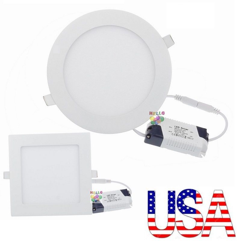 Dimmable Recessed LED Panel Light Ceiling Down Lights 9W 12W 15W 18W 21W 