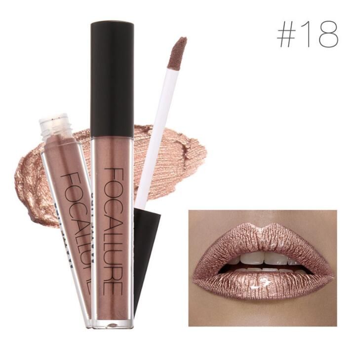 hot brand focallure metallic lipstick waterproof makeup batom long hot brand focallure metallic lipstick waterproof makeup batom long lasting glitter lipgloss matte metal lipstick liquid