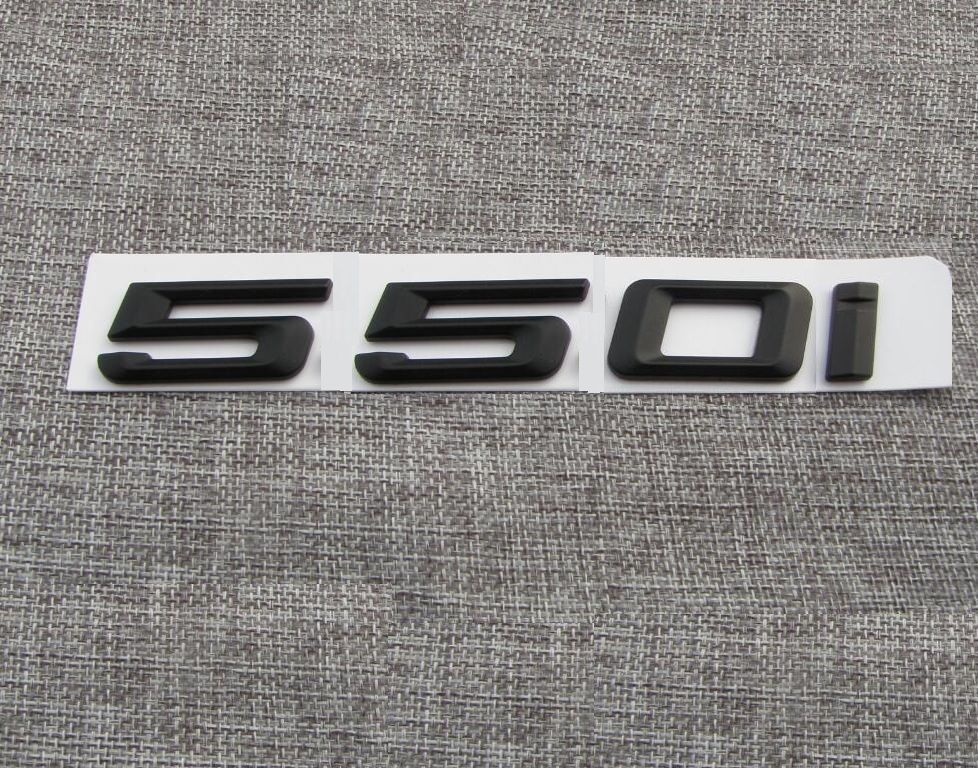 Matte Black Trunk Emblem Badge Letters for BMW E60 E61 F10 F11 5-Series 550i 550