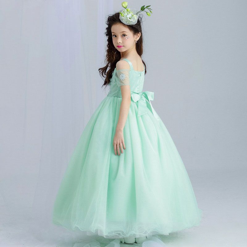 light green flower girl dresses