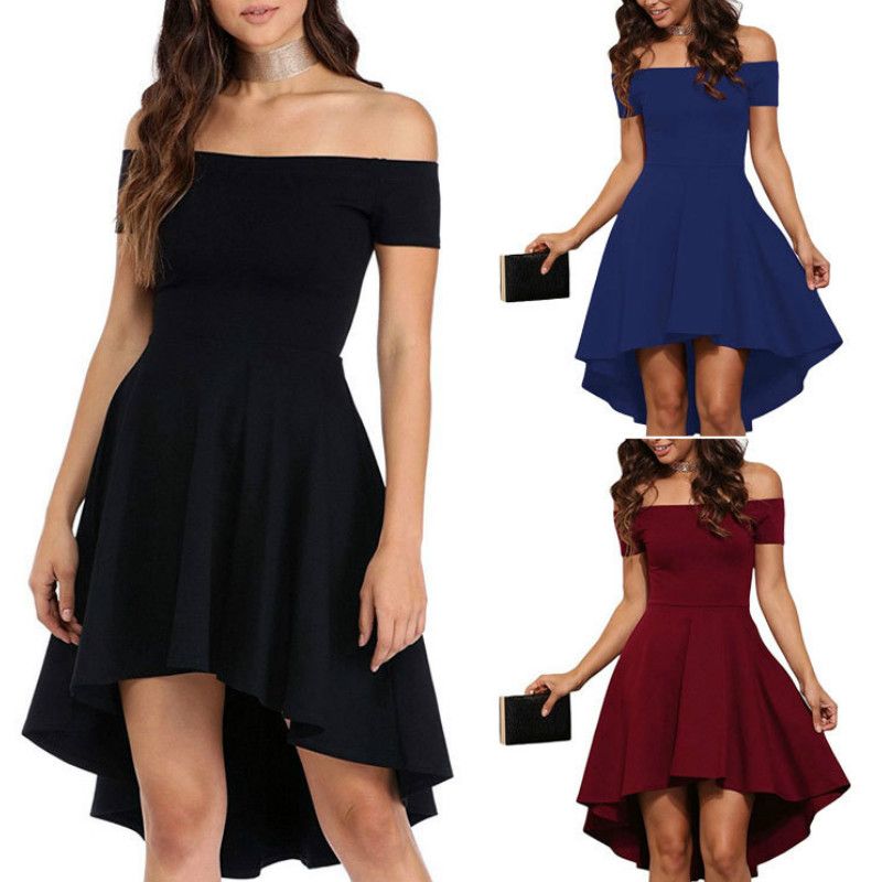 burgundy off the shoulder skater dress