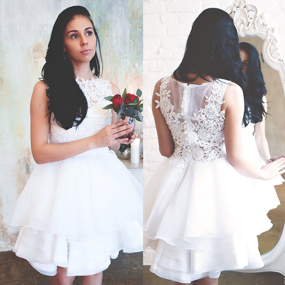 civil wedding white dress