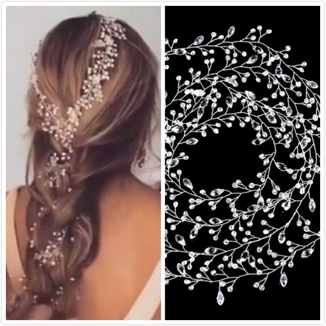 bridal pearl hair piece