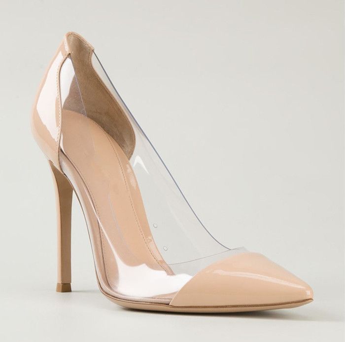 transparent stilettos