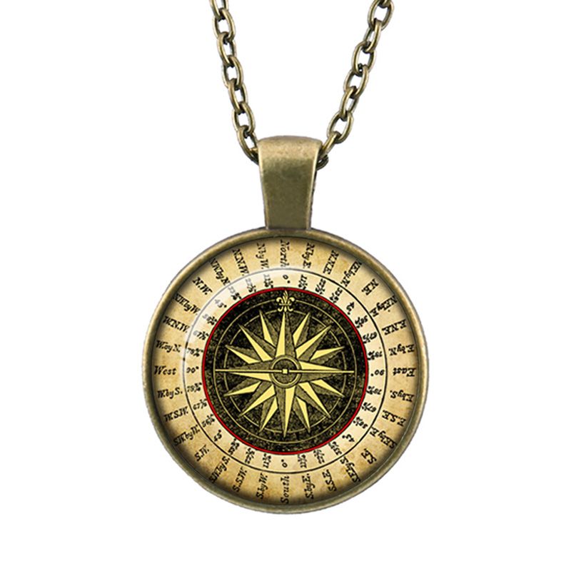 Wholesale 2017 New Bronze Jewelry Curved Glass Compass Compass Photo