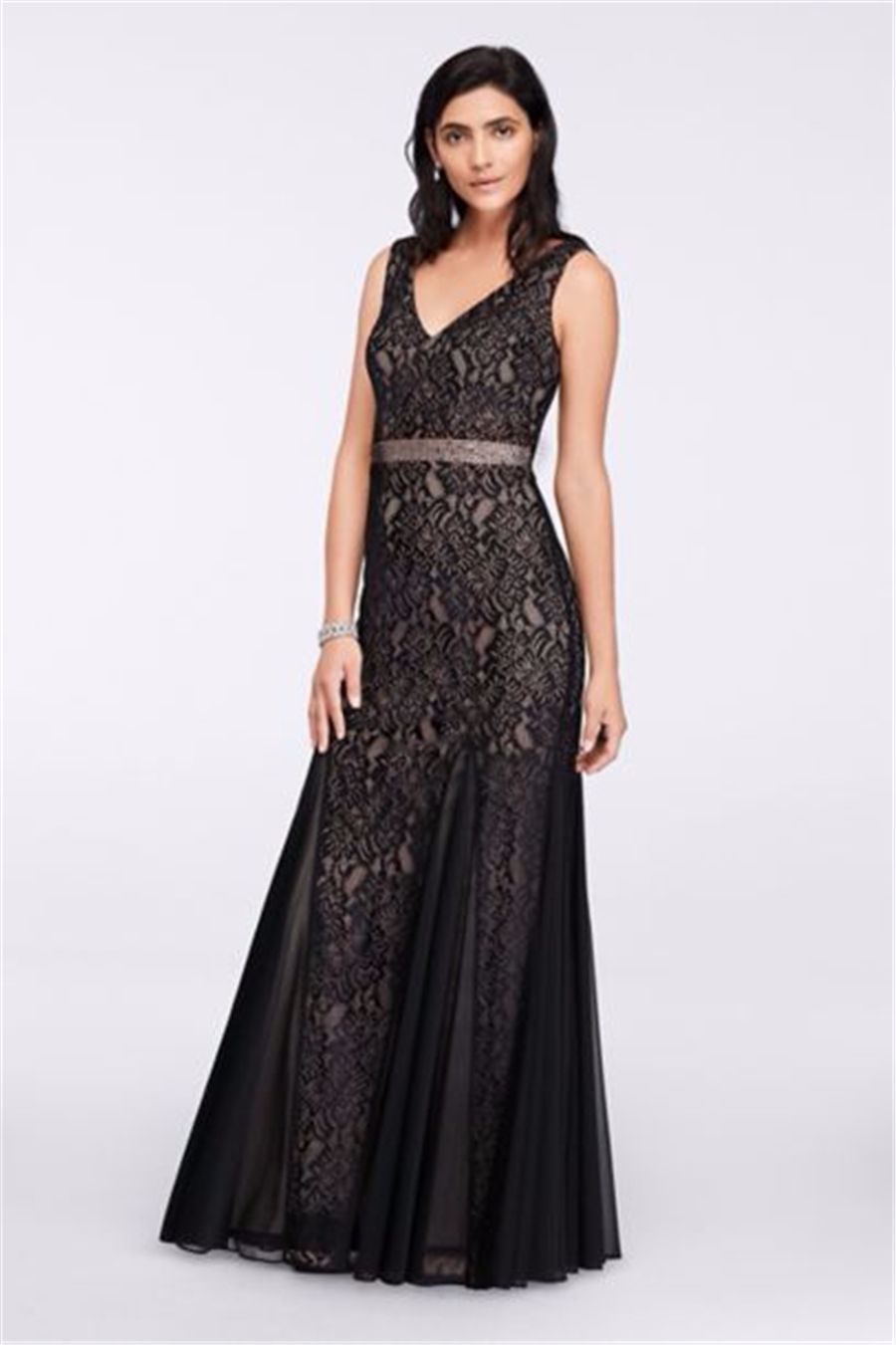 lace dress with long jacket