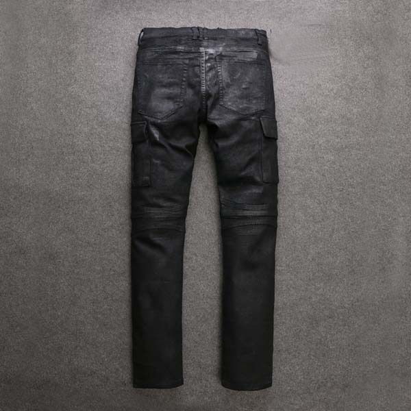 black waxed denim jeans mens