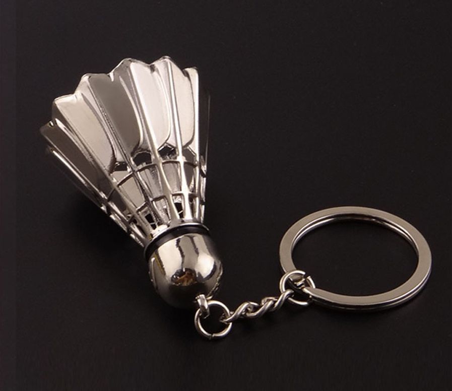 Bag Pendant Great Gift Key Ring White 1 Pair Mini Badminton Keychain