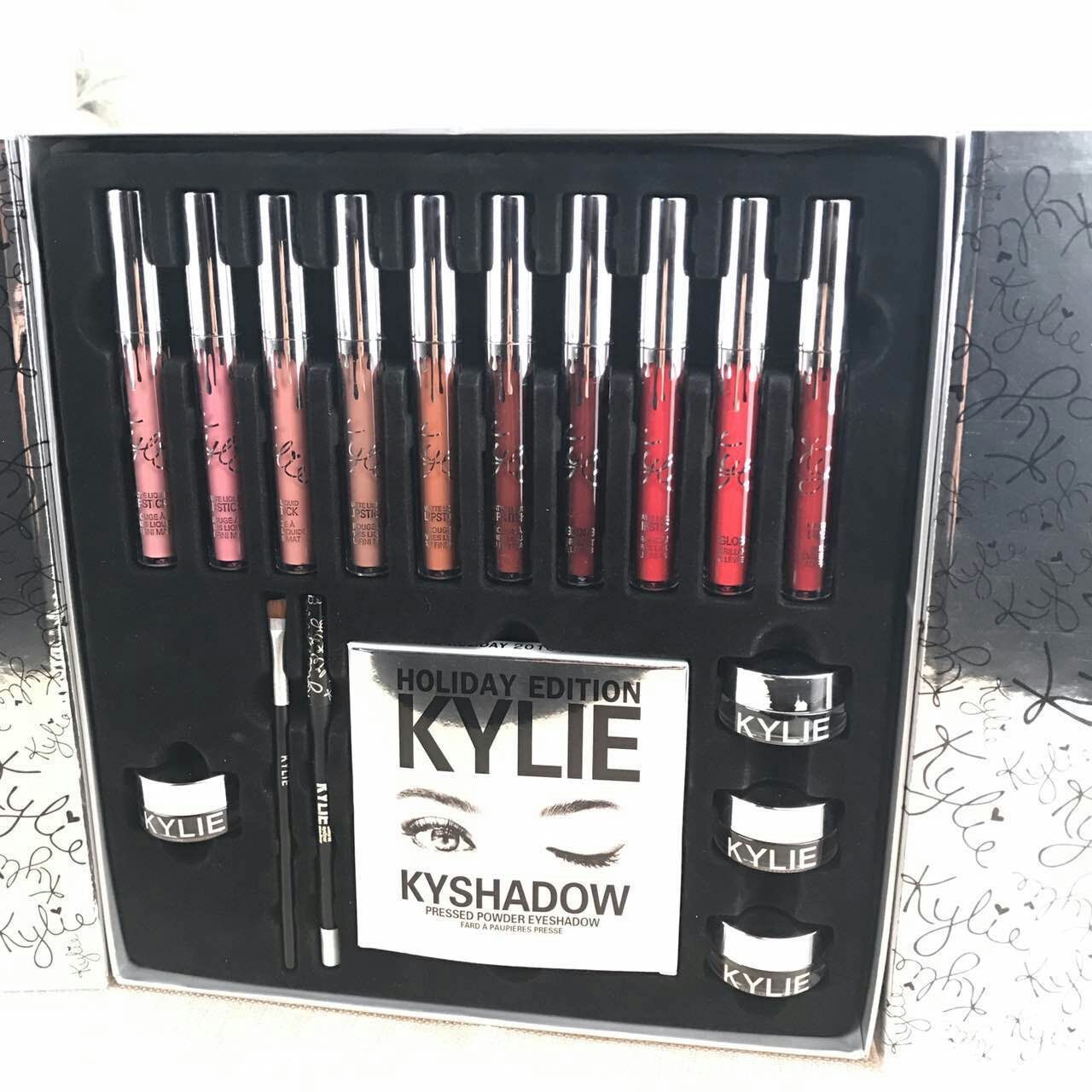 2017 Newest Kylie Holiday Big Box Makeup Set Lipstick Eyeliner