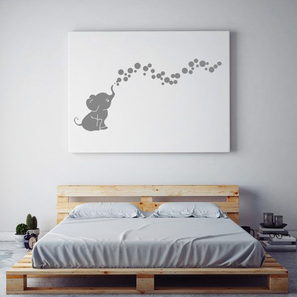 Butterflies with Elephant Baby Wall Decal Vinyl Wall Nursery Room Shower Gift US