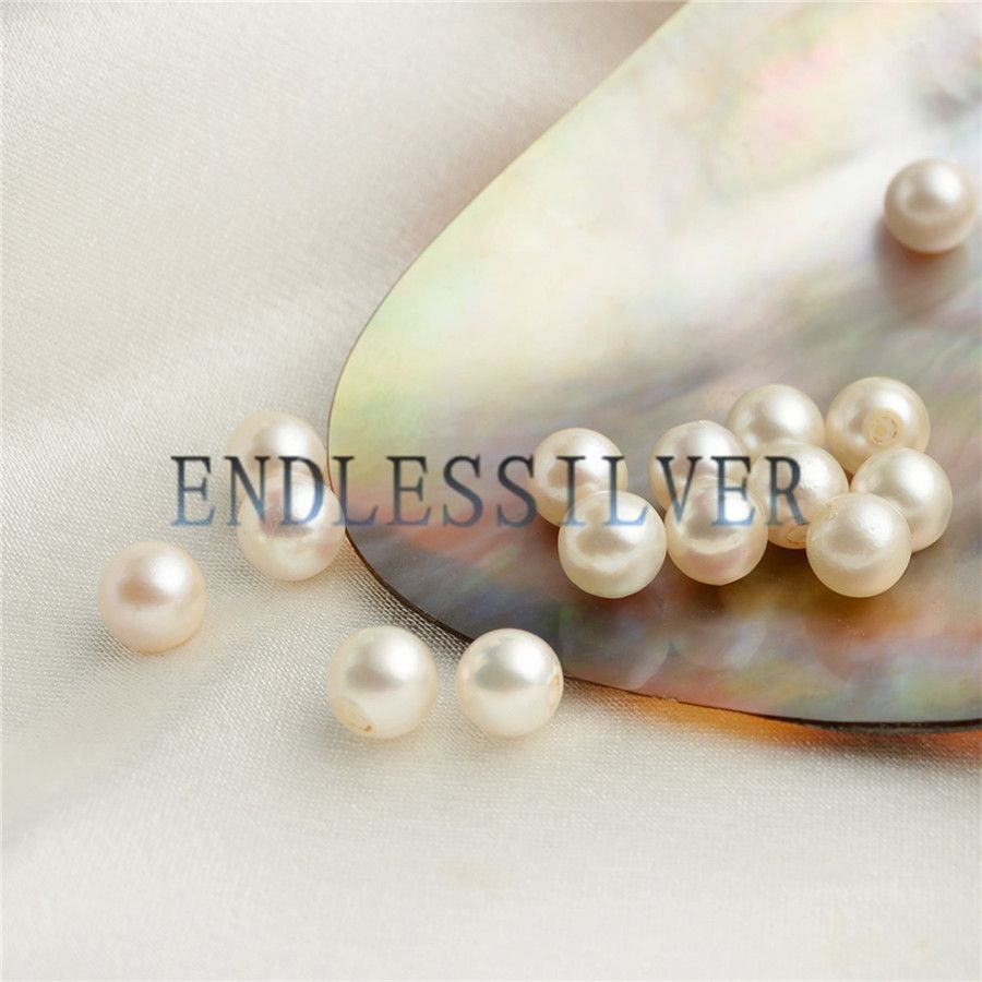 6mm IVORY ACRYLIC PEARL HALF DRILLED BEADS SOLD IN 100-200 OR 500 FINDINGS