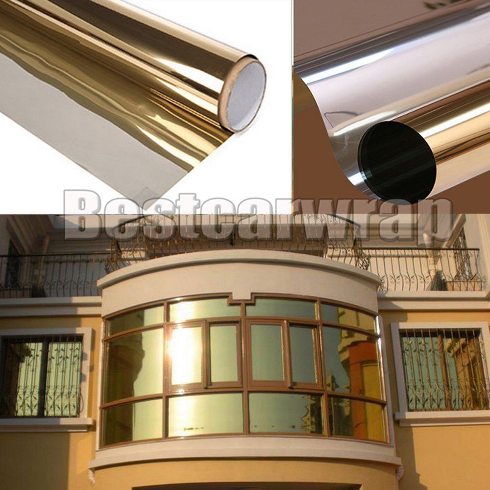2019 One Way Gold Mirror Finish Vinyl Window Tint Wrap For Home Building Glass Self Adhesive Diy 1 52x30m 5x98ft From Bestcarwrap 190 96