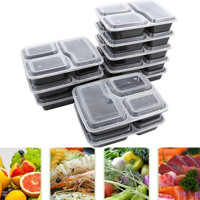 2021 Plastic Lunch Box Microwavable Disposable Meal Prep Container Home