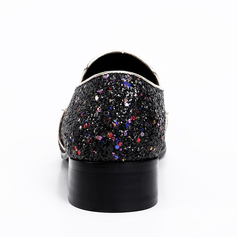 Acheter Pas Cher Nouveau Glitter Chaussure Homme Mode À La Main Sequin Noir  Bling Chaussures Hommes Mocassins De Mariage Partie Flats Plus La Taille 38  47 Du 77,76 € | Fr.Dhgate