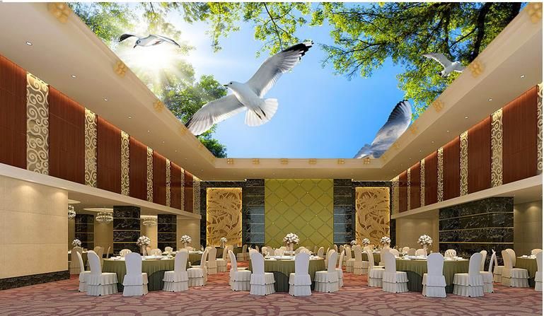 3d Sky Ceiling Wallpaper Custom 3d Photo Wallpaper Green Forest Sky Pigeon Wallpapers For Living Room 3d Ceiling Murals Wallpaper Hd Wallpaper Pc Full