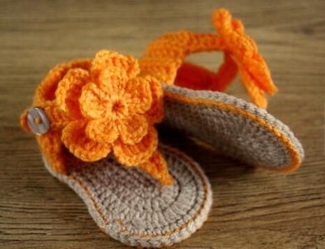 Acheter Crochet Bebe Garcons Filles Double Laine Fleurs Bebe Sandales Tongs Fond Mou Flattie Tricote Chaussures Enfants Appartements Prewalker 0 12 M Fil De Coton De 43 94 Du Honey Baby Fr Dhgate Com