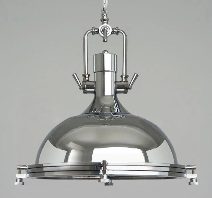 Industrial Pendant Ceiling Light Loft Bar Fixture Stainless Steel Vintage Lamp